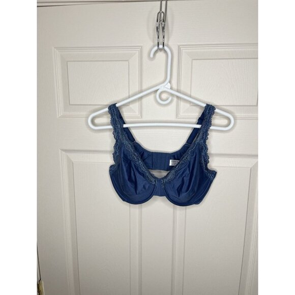 Wacoal 36DD Bra Blue Lace Affair Classic Underwire Back Closure - Picture 1 of 3